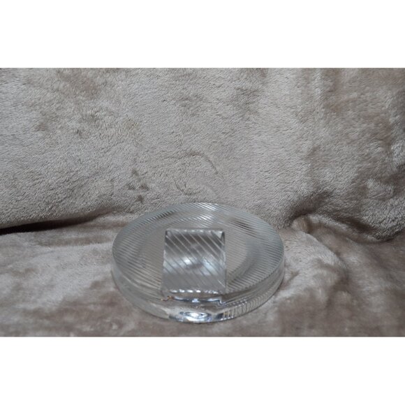 Mikasa Japan Clear Glass Heavy Oval Picture Frame Ribbed Polished Portraits - Picture 4 of 8